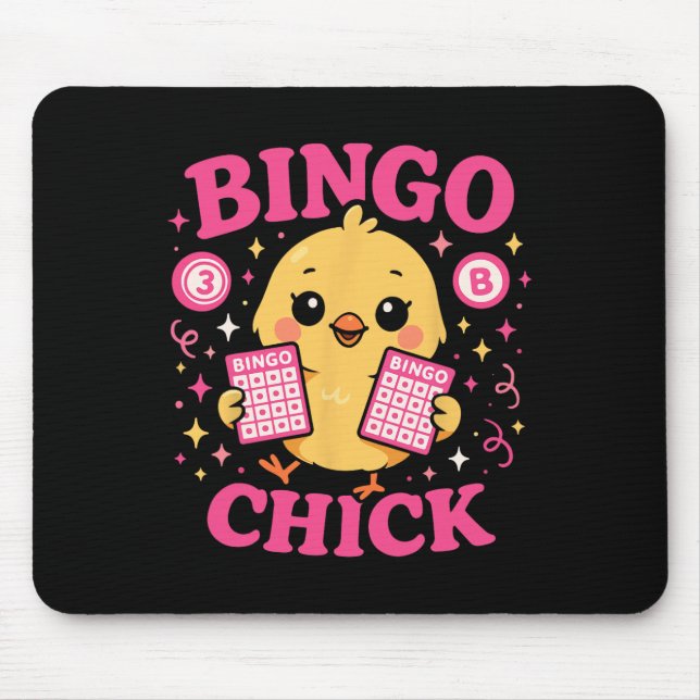 Bingo Player Chicken Girl Bingo Chick  Mouse Pad (Front)