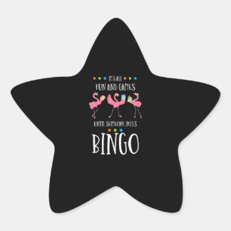 Bingo Player, Flamingo, Bingo Balls Star Sticker