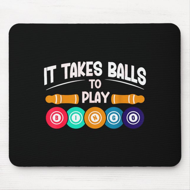 Bingo Player Funny Bingo Quote Lucky Bingo Design  Mouse Pad (Front)