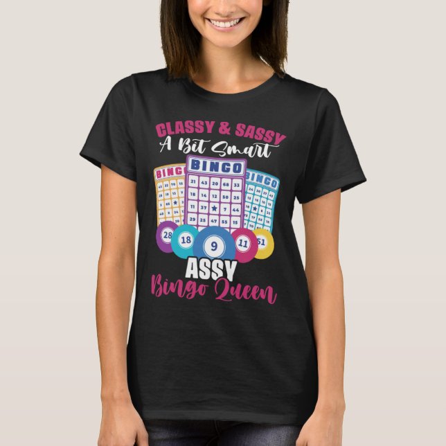 Bingo Player Gambling Lottery Bingo Card Bingo Que T-Shirt (Front)