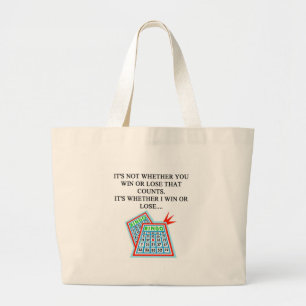 bingo player gifts large tote bag