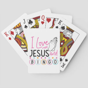 Bingo Player Jesus Faith Christian I Love Jesus An Playing Cards