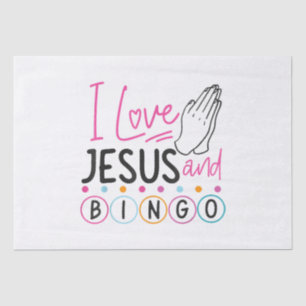 Bingo Player Jesus Faith Christian I Love Jesus An Tissue Paper