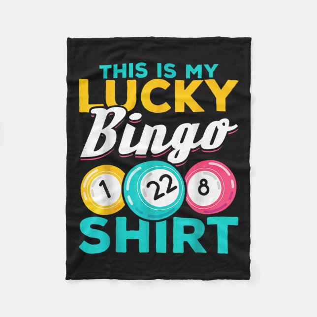 Bingo Player This Is My Lucky Bingo Funny Bingo Me Fleece Blanket (Front)