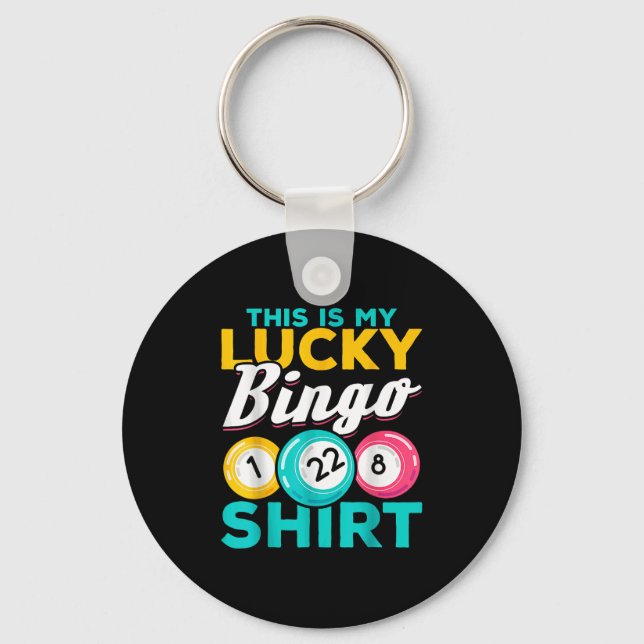 Bingo Player This Is My Lucky Bingo Funny Bingo Me Key Ring (Front)