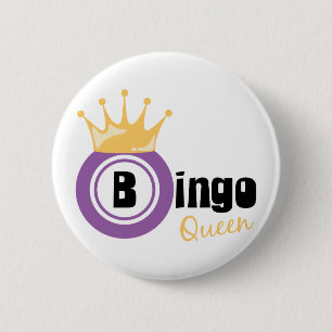 Bingo Queen 6 Cm Round Badge
