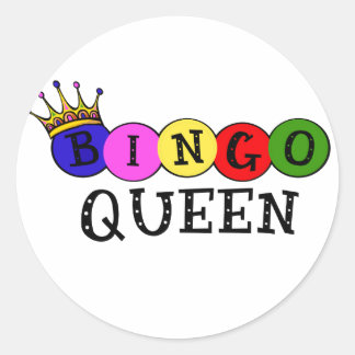 BINGO QUEEN CLASSIC ROUND STICKER