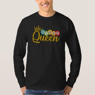 Bingo Queen   Lucky Players Lottery Women Girls T-Shirt