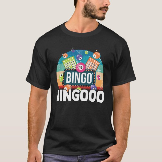 Bingo Shake Casino Gambling Grandpa Lottery Dauber T-Shirt (Front)