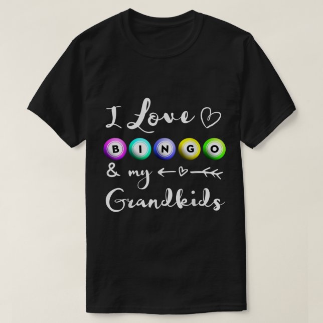 Bingo Shirt, I love Bingo, Gift for Grandma, Mommo T-Shirt (Design Front)