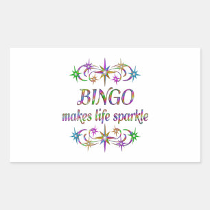 Bingo Sparkles Rectangular Sticker