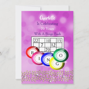 Bingo Themed Party Fun Colourful Invitation