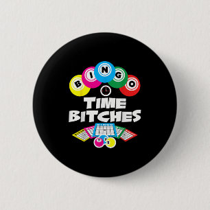 Bingo Time Es Funny Bingo Player Game Lover Gift H 6 Cm Round Badge