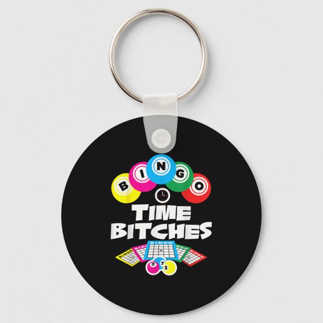 Bingo Time Es Funny Bingo Player Game Lover Gift H Key Ring (Front)