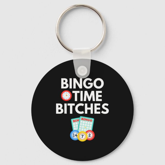Bingo Time Es Funny Bingo Player Game Lover Gift H Key Ring (Front)