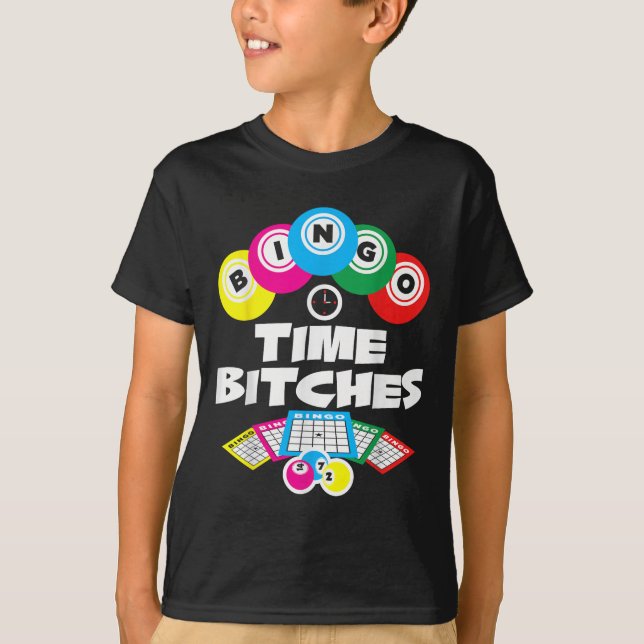 Bingo Time Es Funny Bingo Player Game Lover Gift H T-Shirt (Front)