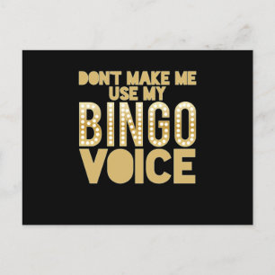 Bingo Voice Lucky Game Player Gambling Gift Postcard