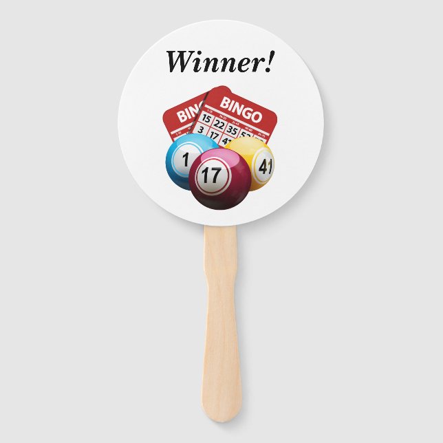 Bingo Winner Handheld Fans (Front)
