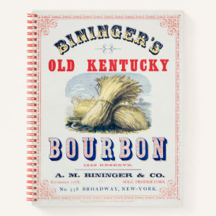 Bininger's Old Kentucky Bourbon 1849 Reserve. Notebook