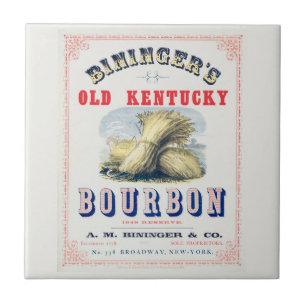 Bininger's Old Kentucky Bourbon 1849 Reserve. Tile