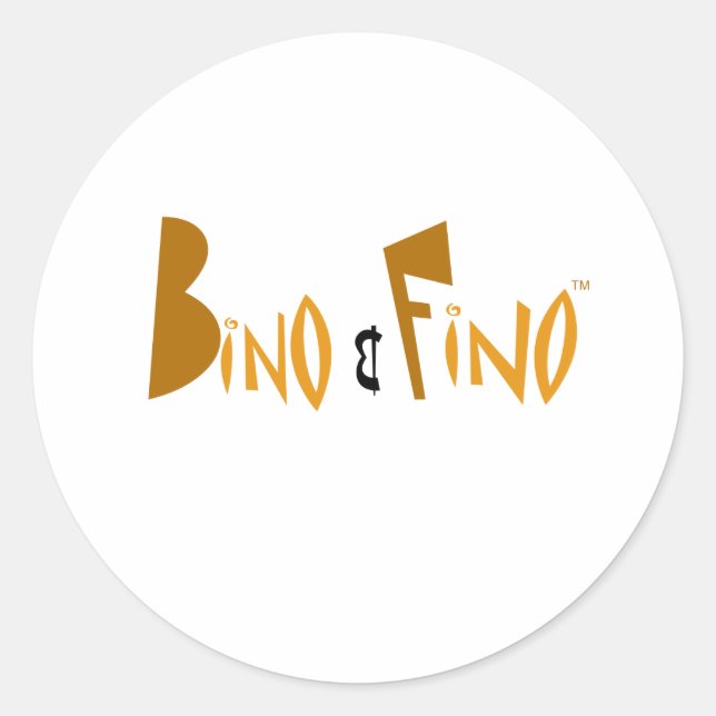 Bino and Fino Logo Classic Round Sticker (Front)