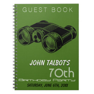 Binoculars 70th Birthday Party Guest Book