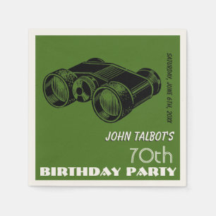 Binoculars 70th Birthday Party Paper Napkin