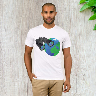 Binoculars And Earth Mens T-Shirt