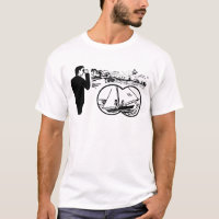 Binoculars Observation retro Illustration Tee