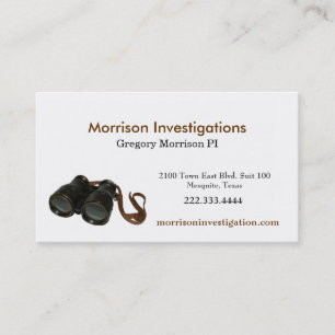 Binoculars Private Investigator Business Card