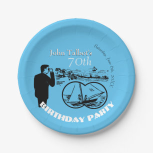 Binoculars Sailboat 70th Birthday Party P Plate