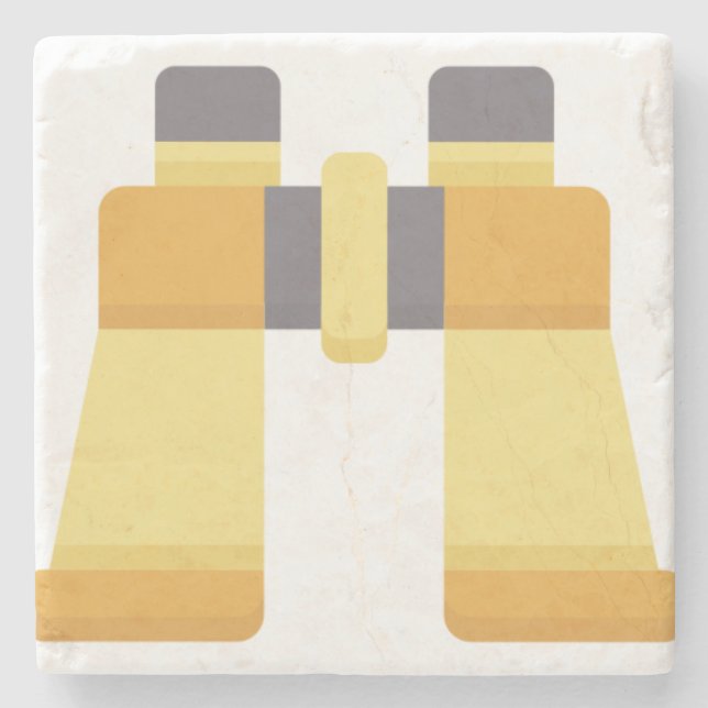 Binoculars Stone Coaster (Front)