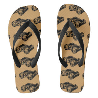 Binoculars Vintage Illustration Flip Flop