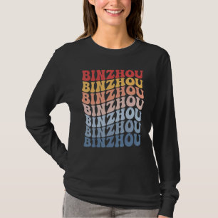Binzhou City Groovy Retro T-Shirt