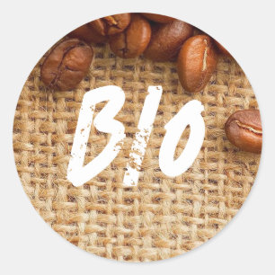 Bio Coffee Classic Round Sticker