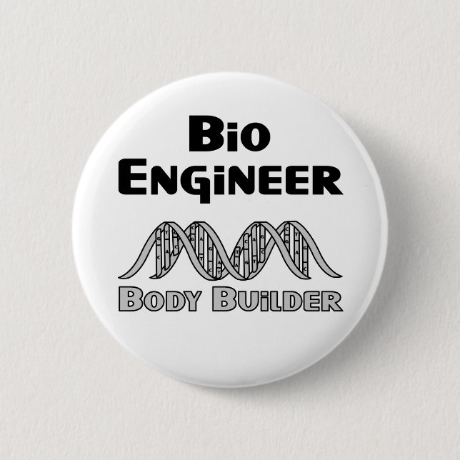 Bio Engineer Body Builder Ceramic Ornament 6 Cm Round Badge (Front)
