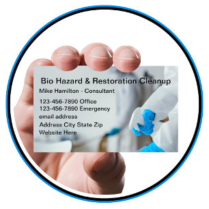 Bio Hazard And Industrial Cleaning Business Card