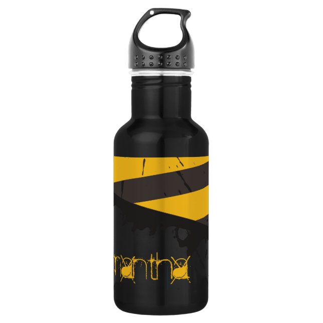 Bio Hazard Caution Tape Crime 32. oz. 532 Ml Water Bottle (Front)