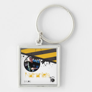 Bio Hazard Caution Tape Crime Scene Key Chain