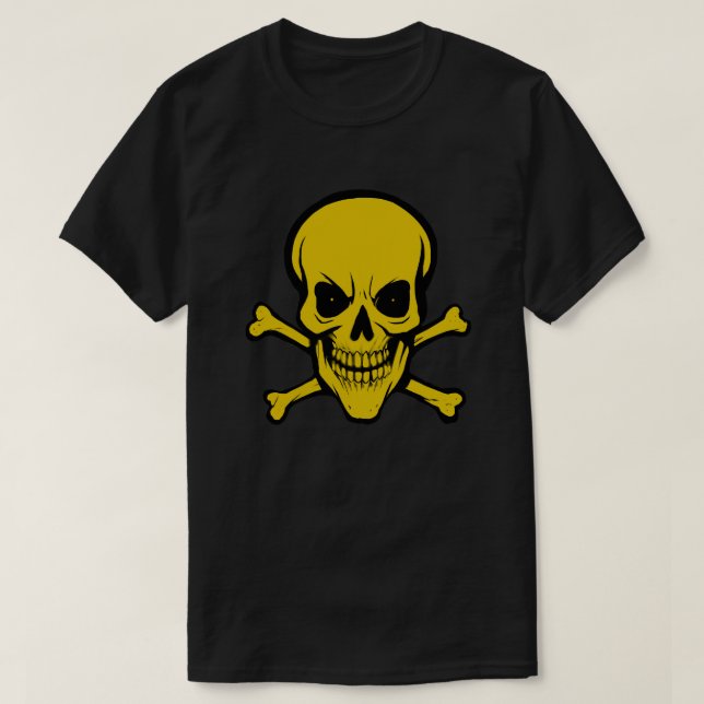 Bio Hazard Grinning Skull T-Shirt (Design Front)