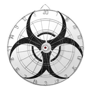 Bio-hazard logo dartboard