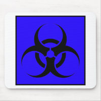 Bio Hazard or Biohazard Sign Symbol Warning Blue