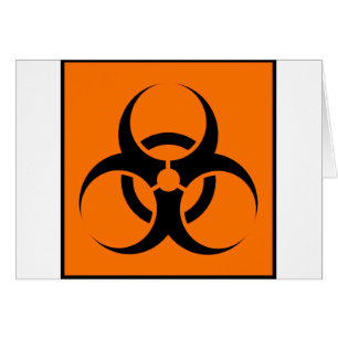 Bio Hazard or Biohazard Sign Symbol Warning Orange