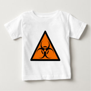 Bio Hazard or Biohazard Sign Symbol Warning Orange Baby T-Shirt