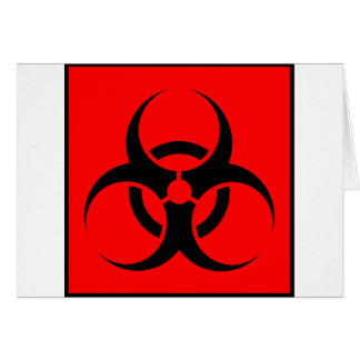 Bio Hazard or Biohazard Sign Symbol Warning Red
