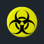 Bio Hazard or Biohazard Sign Symbol Warning Yellow 6 Cm Round Badge<br><div class="desc">This can include medical waste or samples of a microorganism, virus or toxin (from a biological source) that can impact human health. It can also include substances harmful to animals. The term and its associated symbol is generally used as a warning, so that those potentially exposed to the substances will...</div>