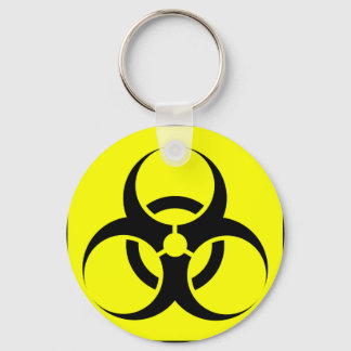 Bio Hazard or Biohazard Sign Symbol Warning Yellow Key Ring