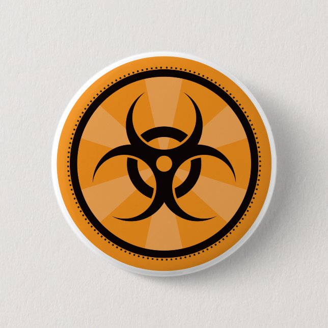 Bio-Hazard - Orange 6 Cm Round Badge (Front)