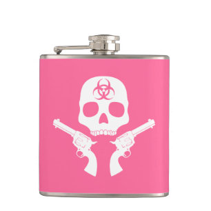 Bio-hazard Skull Hip Flask