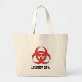 Bio-Hazard-Symbol, Laundry day. Large Tote Bag